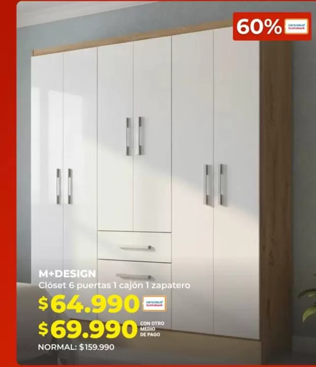 cLo6xt 6 puertas 1 cajon 1 zappatero