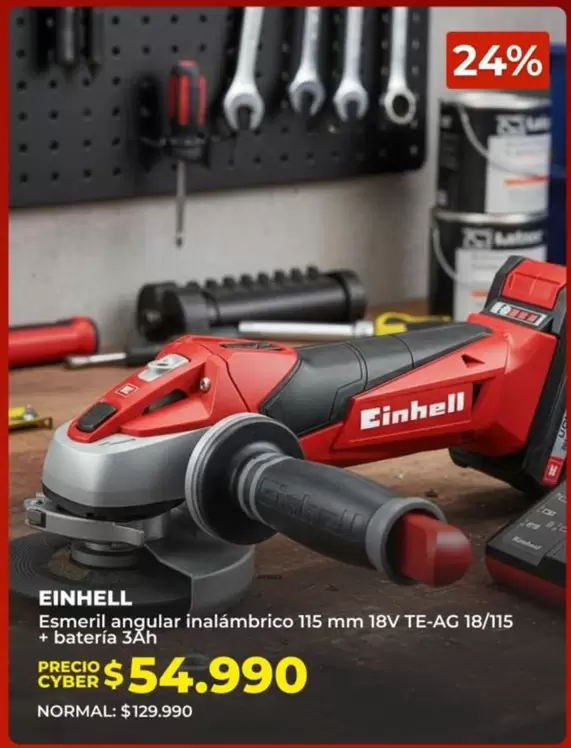 Einhell - Esmeril Angular Inalambrico