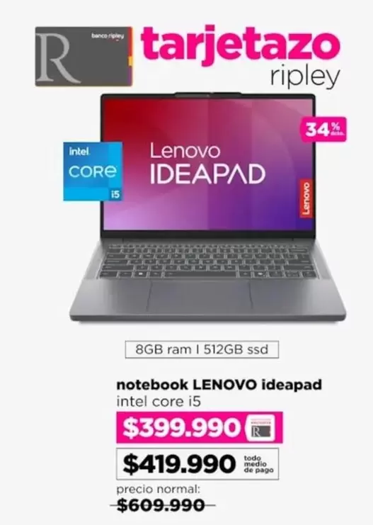 Lenovo - Notebook Ideapad Intel Core I5