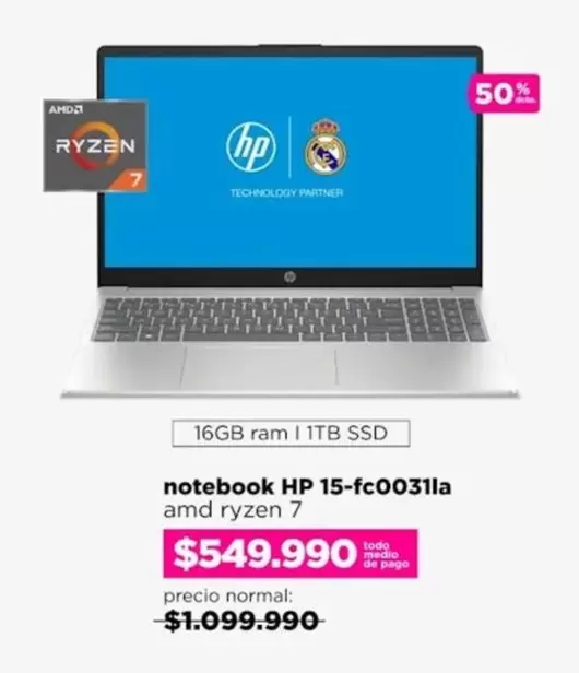 HP - notebook 15-fc0031la