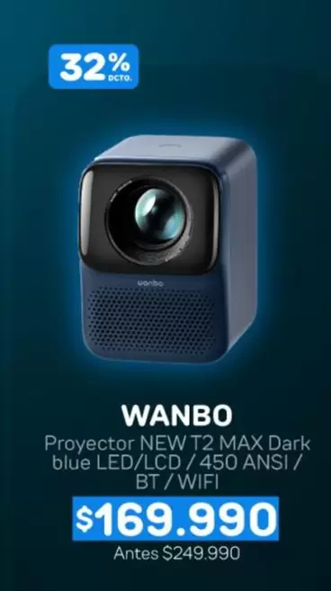 Proyector NEW T2 MAX Dark Blue LED