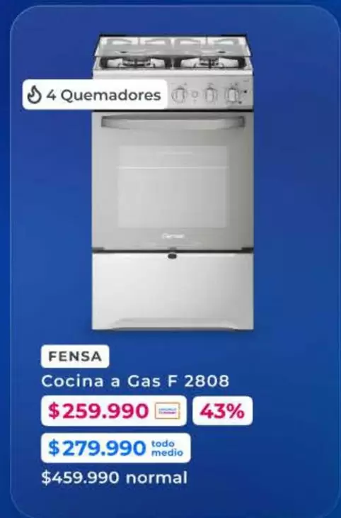 Fensa - Gocina A Gas F 2808