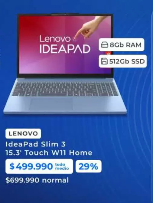 Lenovo - IdeaPad Slim 3 15.3' Touch W11 Home