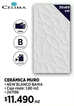 Cerámica Muro New Blanco Bahia
