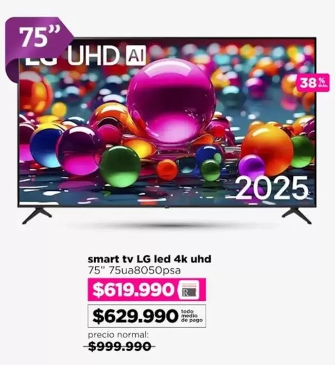LG - Smart Tv Led 4k Uhd 75" 75au8050psa