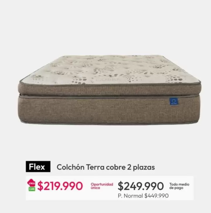 Flex - Colchón Terra Cobre 2 Plazas