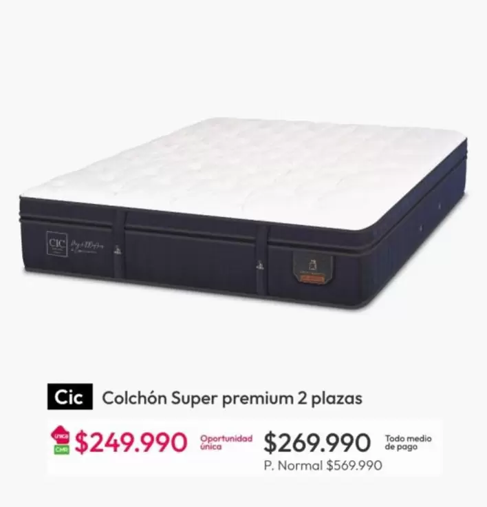 Cic - Colchón Super Premium 2 Plazas