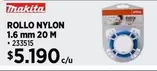 Makita - Rollo Nylon 1.6 Mm 20 M