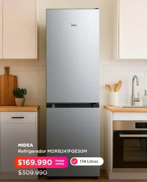 Midea - Refrigerador MDRB241FGE50M