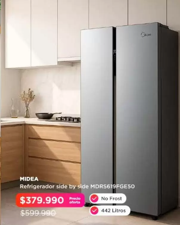 Midea - Refrigerador Side By Side Mdrs619fg650
