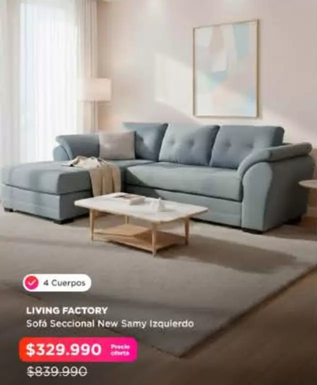 Living Factory Sofa Seccional New Samy Izquierdo