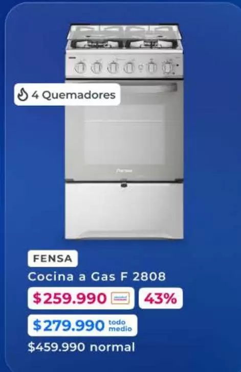 Fensa - Cocina A Gas F 2808