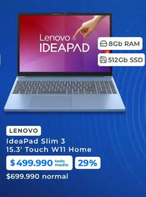 Lenovo - Ideapad Slim 3 15.3' Touch W11 Home