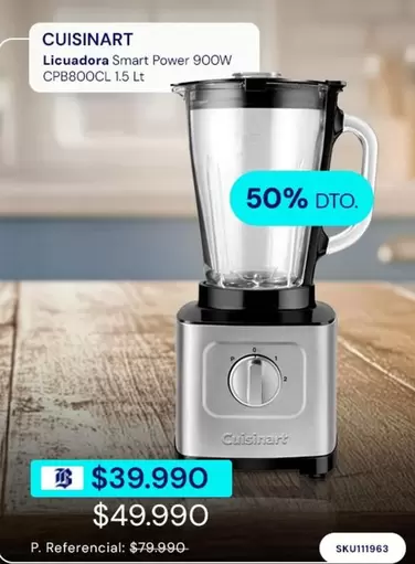 Cuisinart - Licuadora Smart Power 900w Cpb800c
