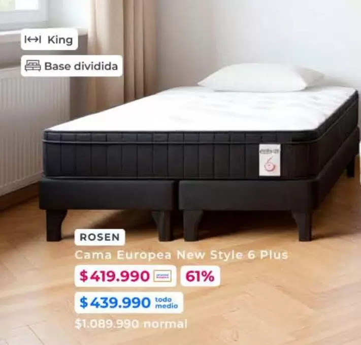 Rosen - Cama Europea New Style 6 Plus