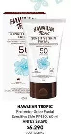 Hawaiian Tropic - Tropic Protector Solar Facial Sensitive Skin FPS60