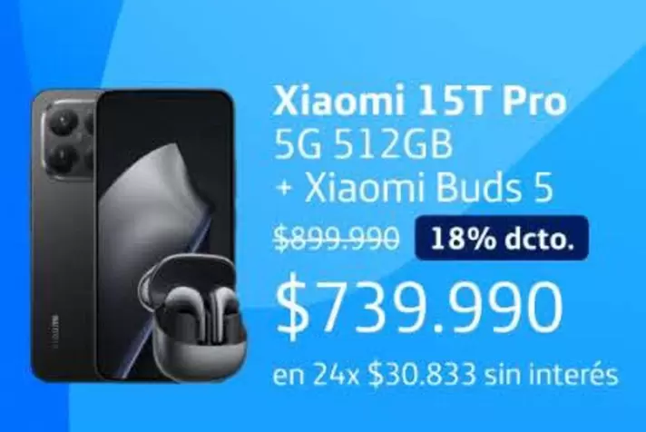 Xiaomi - 15T Pro 5G 512GB +  Buds 5