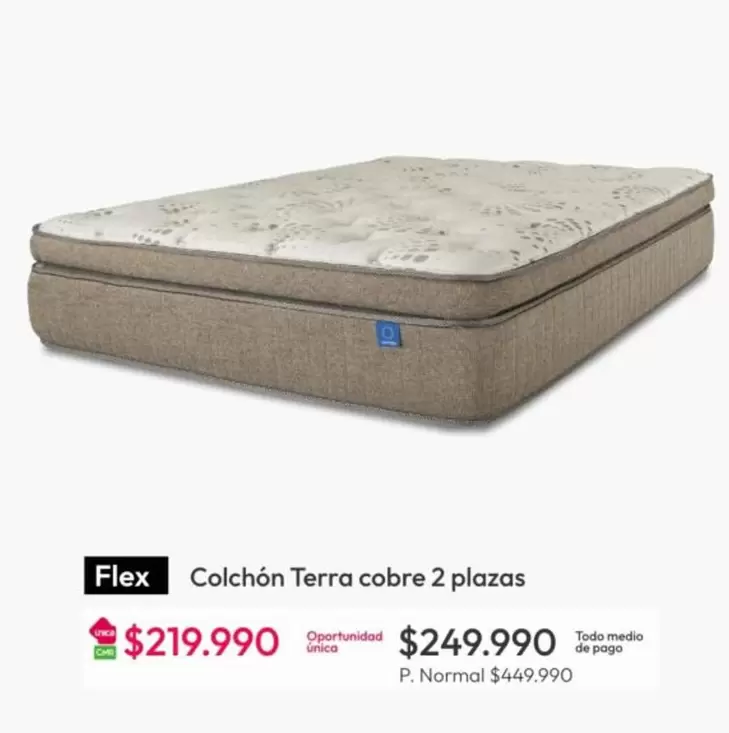 Flex - Colchón Terra Cobre 2 Plazas