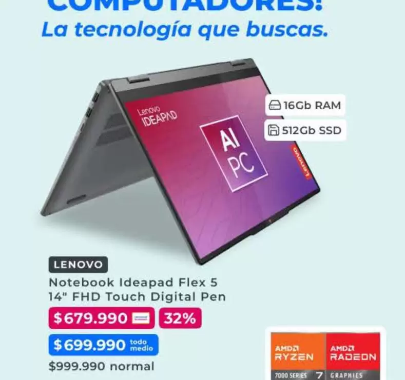 Lenovo - Notebook Ideapad Flex 5 14" Fhd Touch Digital Pen