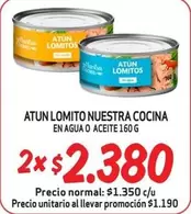 Atún Lomito Nuestra Cocina En Agua O Aceite
