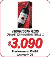 Gato - Vino San Pedro Cabernet Sauvignon Tinto Tetra