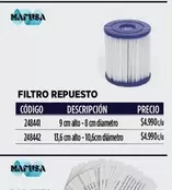 Filtro Repuesto