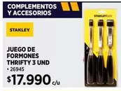 Stanley - Juego De Formones Thrifty 3 Und