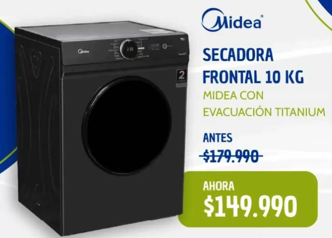 Midea - Secadora Frontal 10 Kg