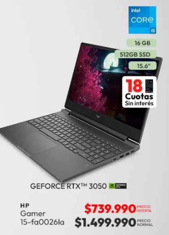 Intel - HP Gamer 15-fa00226la