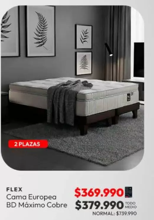 Flex - Cama Europea Bd Máximo Cobre