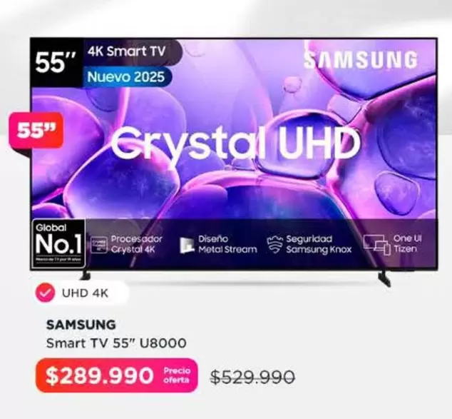 Samsung - Smart Tv 55" U8000