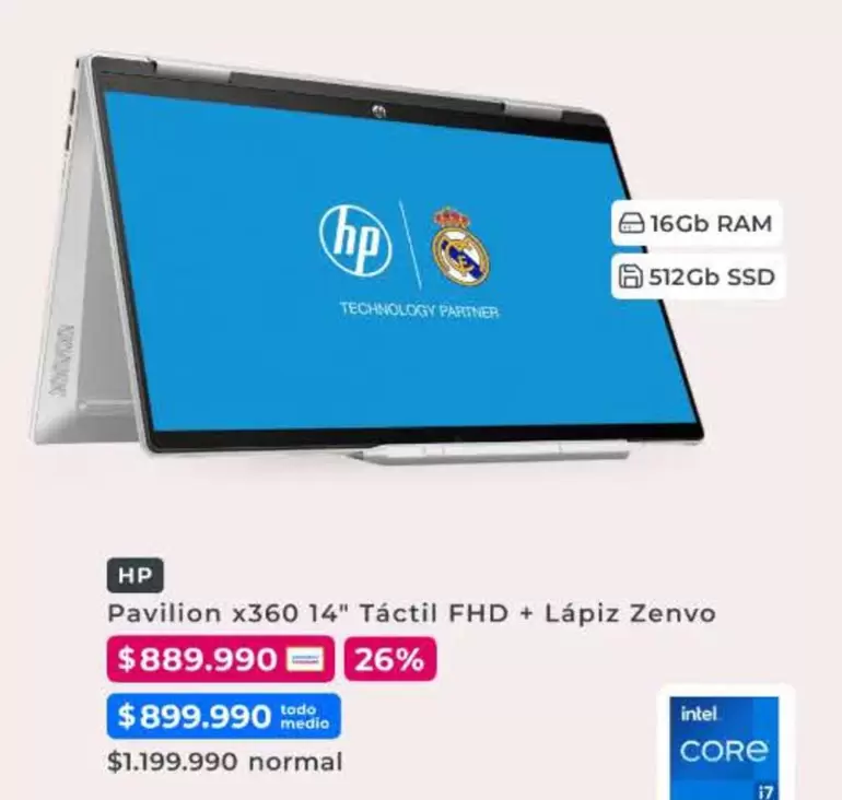 HP - Pavilion x360 14" Táttil Fhd + Lapiz Zenvo