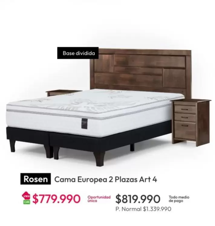 Rosen - Cama Europea 2 Plazas Art 4
