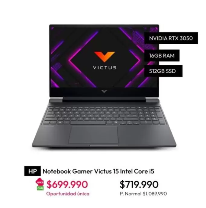 HP - Notebook Gamer Victus 15 Intel Core I5