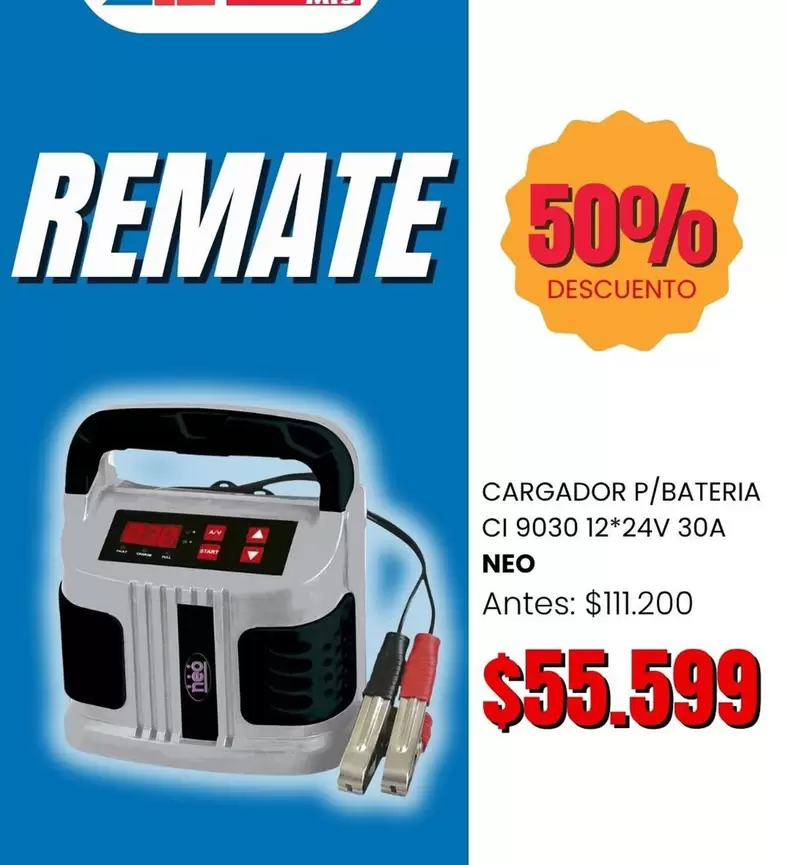 Cargador P/bateria Cl 9030 12*24v 30a Neo