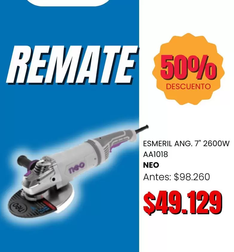 Esmeril Ang. 7" 2600w Aa1018