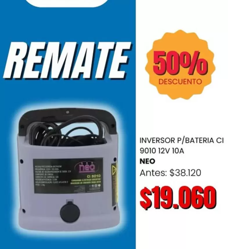 Inversor P/Bateria Ci 9010 12v 10a Neo