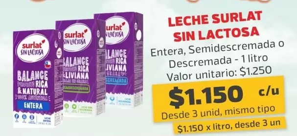 Surlat - Leche  Sin Lactosa