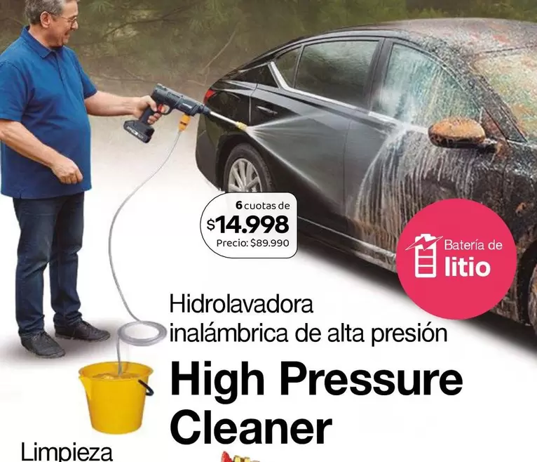 Hidrolcavadora Inalambrica De Alta Presion