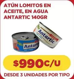 Antartic - Atún Lomitos En Aceite, En Agua