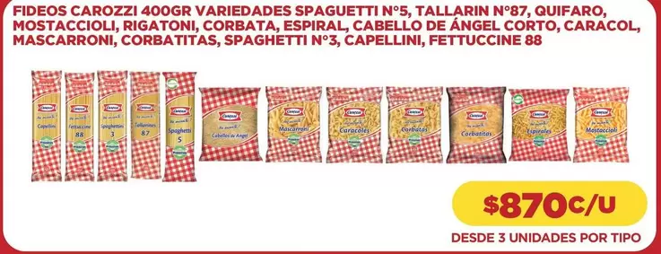 Carozzi - Fideos Carbozzi 400gr