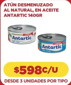 Antartic - Atún Desmenuzado Al Natural, En Aceite