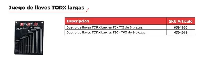 Juego De Llaves Torx Largas