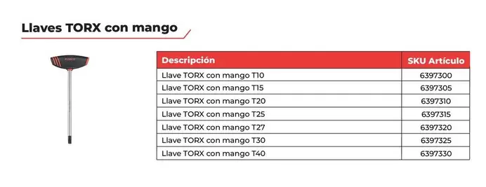 Llaves Torx Con Mango