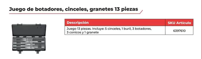 Juego De Botadores, Cinceles, Granetes 13 Piezas