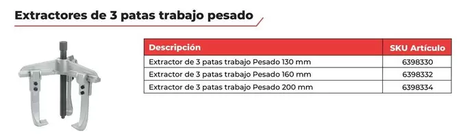 Extractores De 3 Patas Trabajo Pesado
