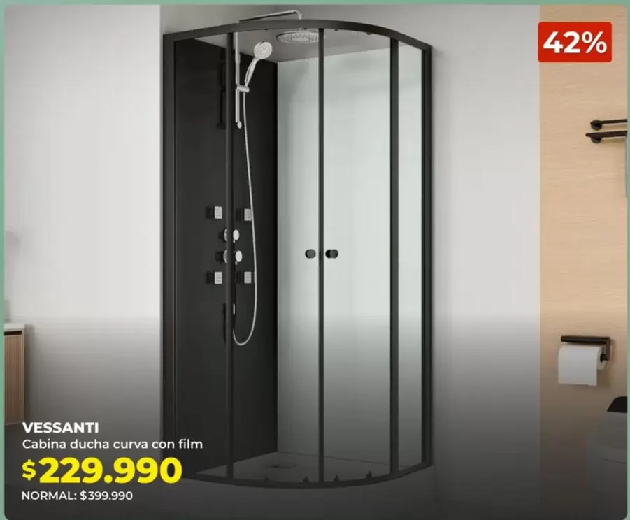 Vessanti - Calina Ducha Curva Con Film