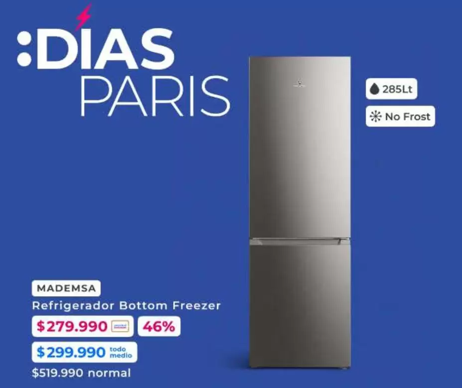 Mademsa - Refrigerador Freezer