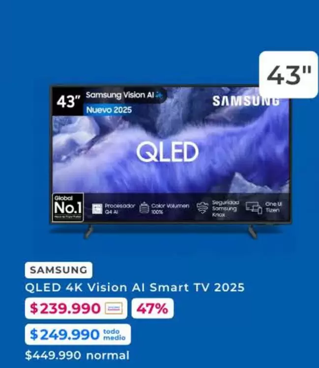 Samsung - Qled 4k Vision Al Smart Tv 2025