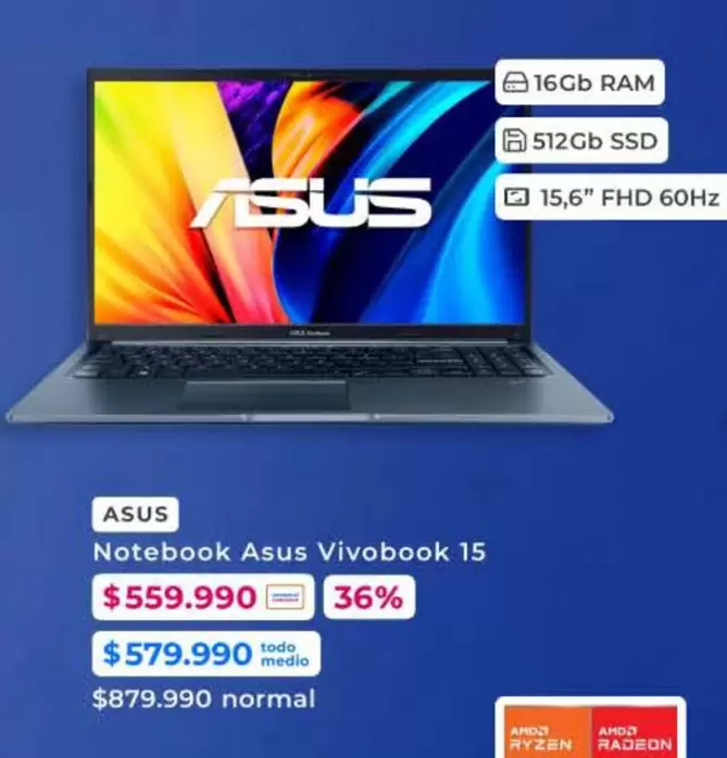 Asus - Notebook Vivobook 15